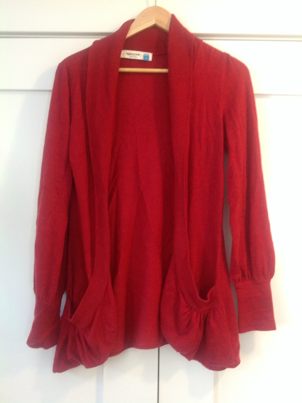 Sparrow Red Open-Front Women's Cardigan